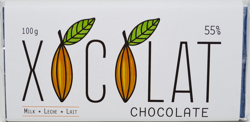 Dark Milk Chocolate 55% Cacao (30g or 100g)